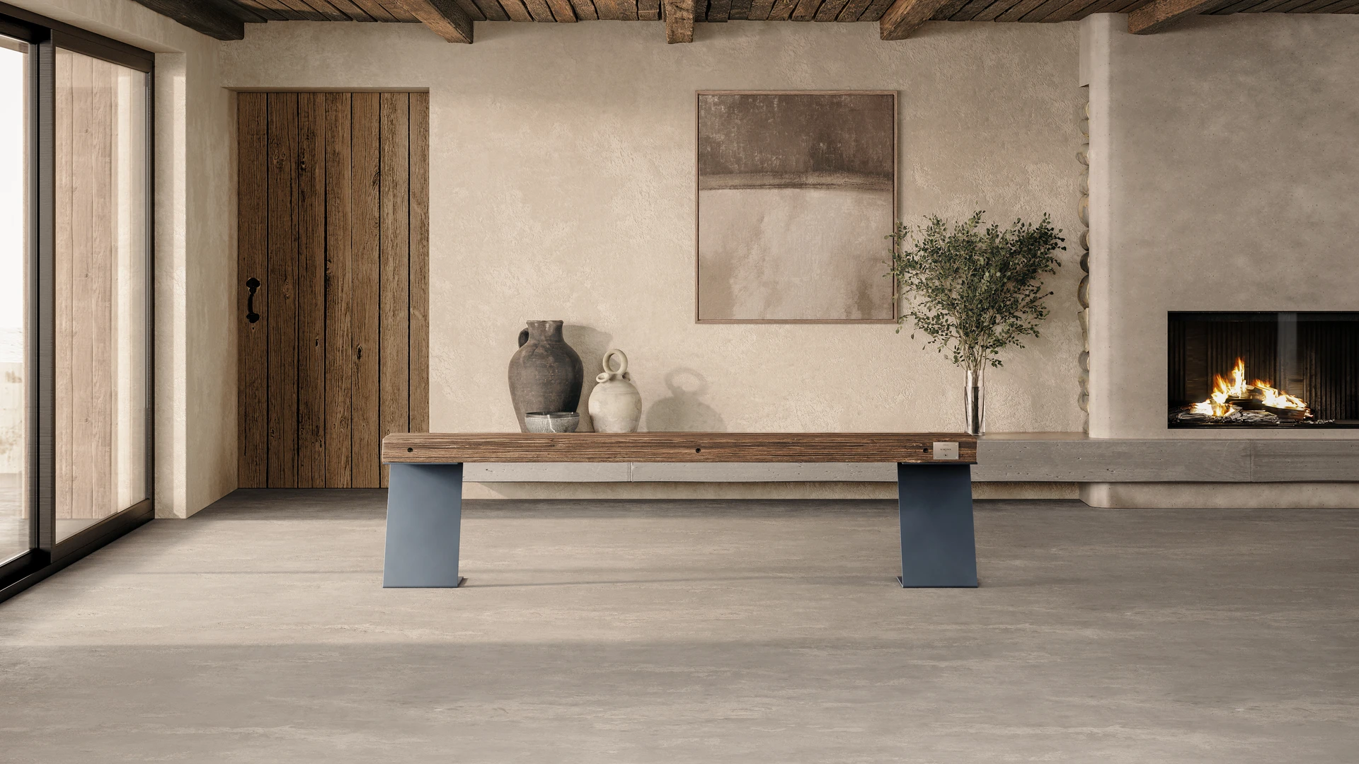 Bocuse bancs intérieur chêne brut