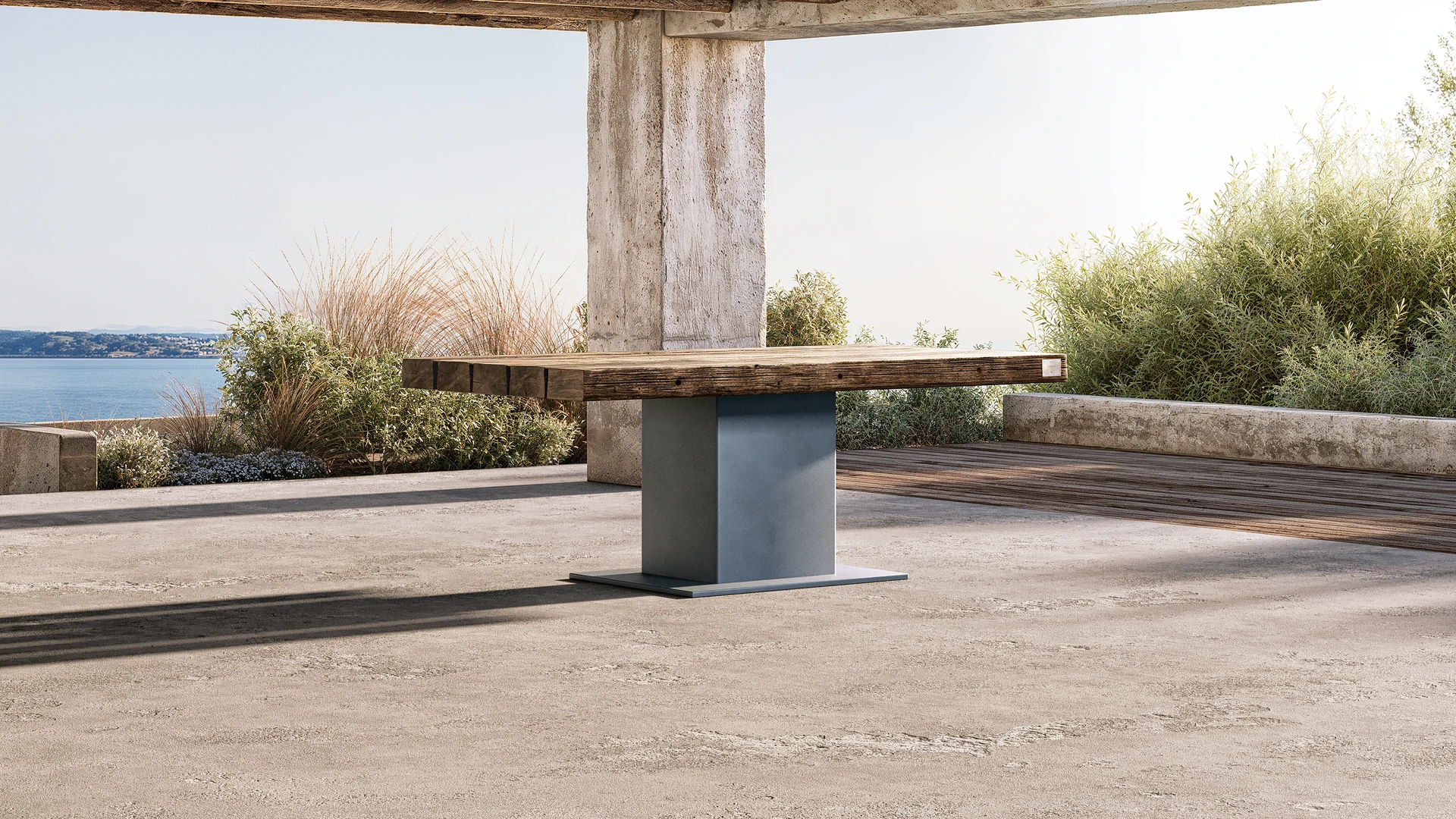 Bocuse tables à manger extérieur chêne brut