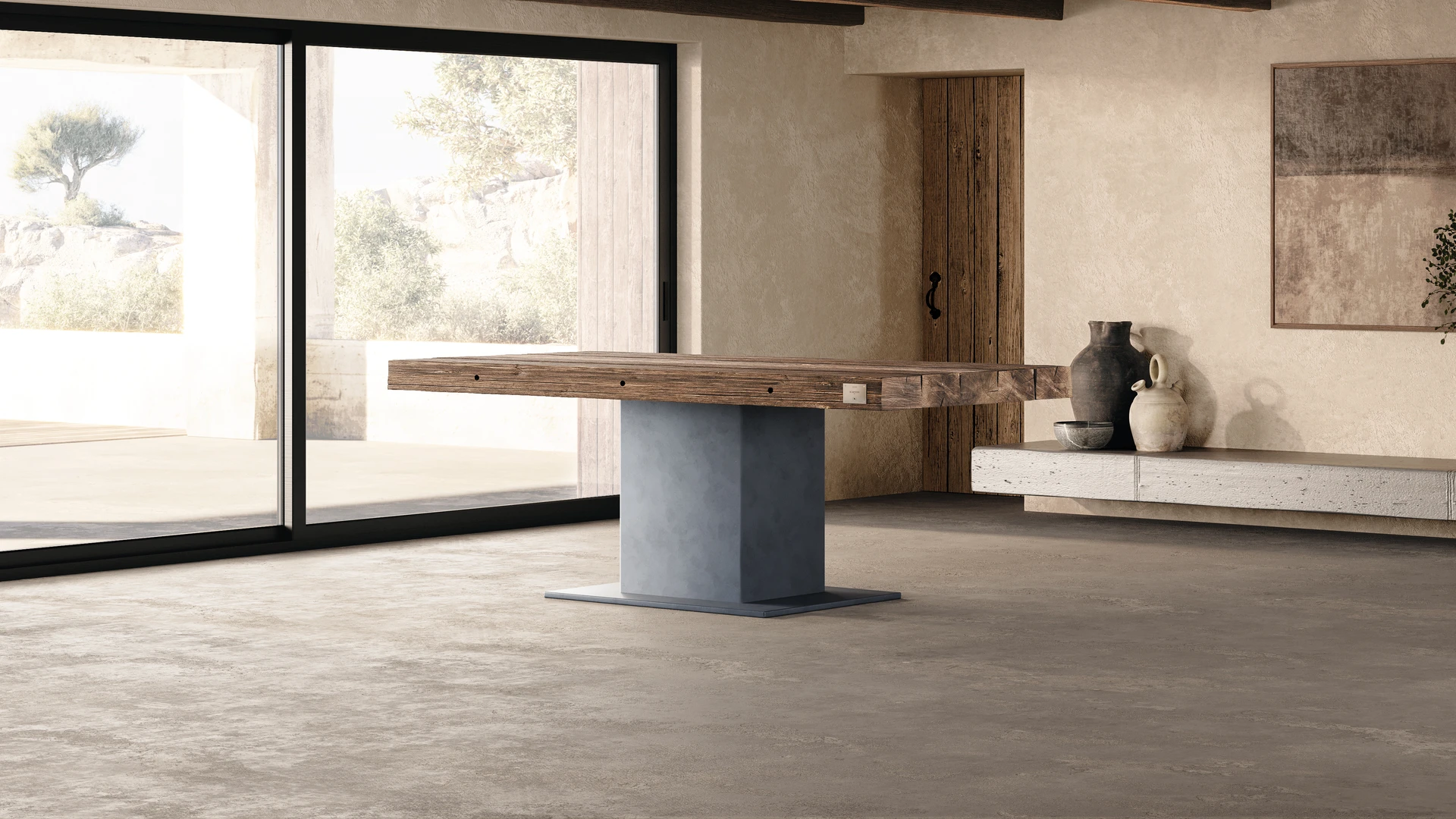 Bocuse tables à manger intérieur chêne brut