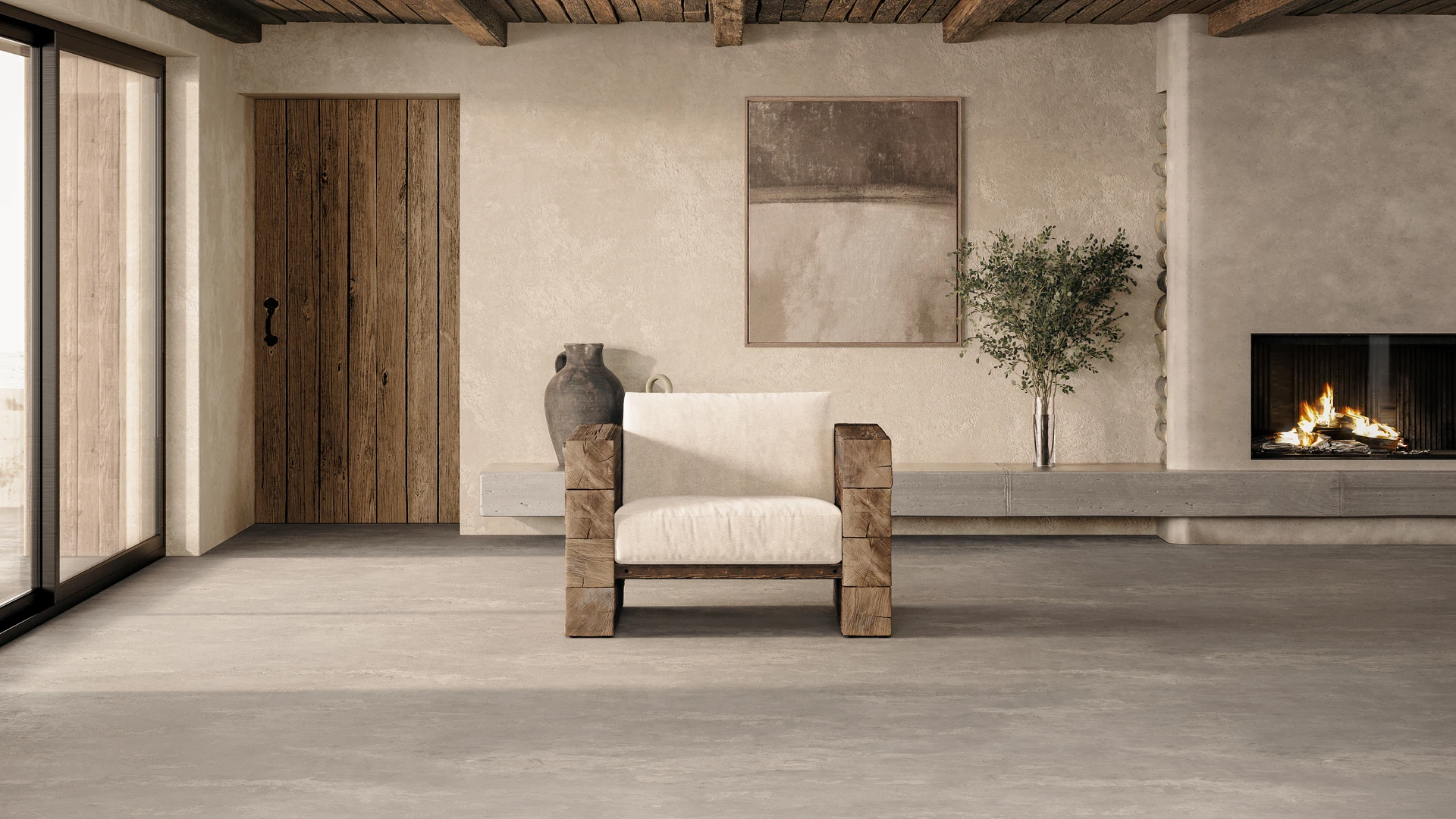 Bonaparte fauteuils intérieur chêne brut crème