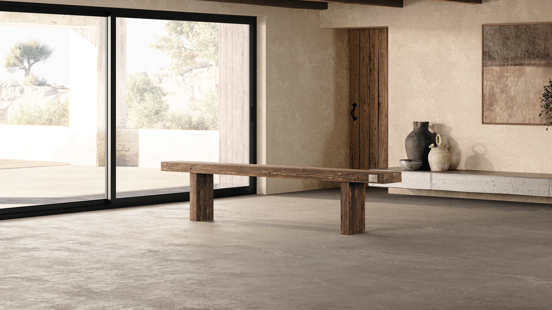 Matisse bancs intérieur chêne brut