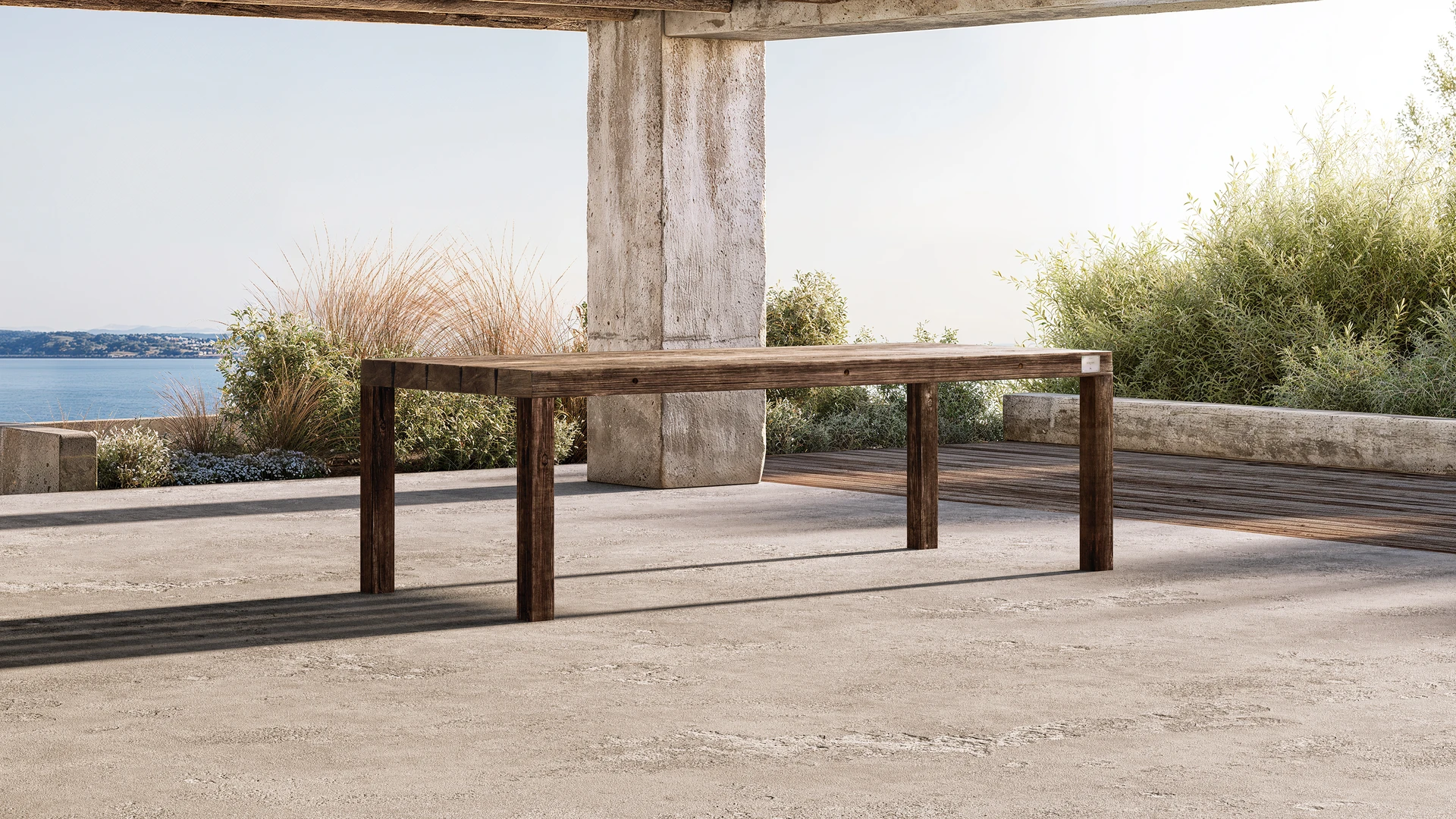 Matisse tables à manger extérieur chêne brut