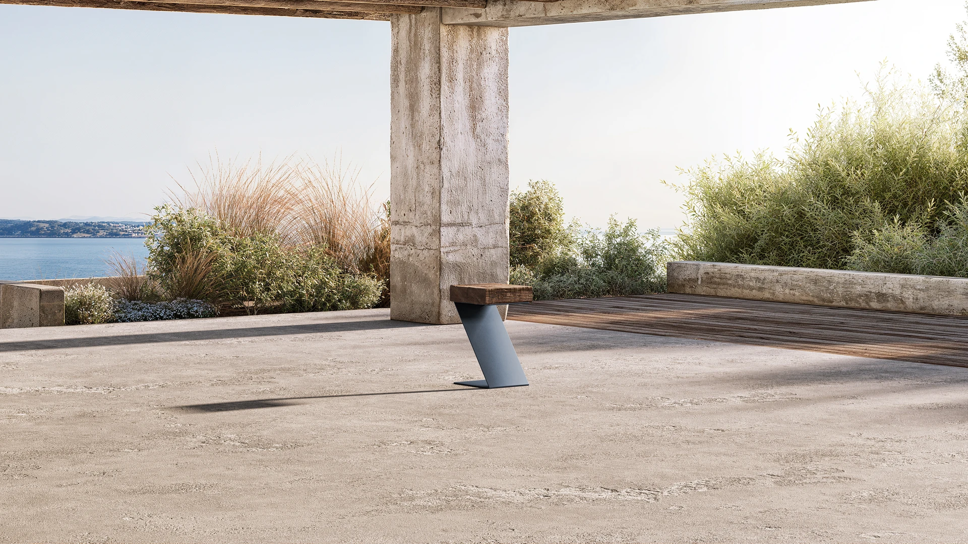 Moulin tabourets extérieur chêne brut