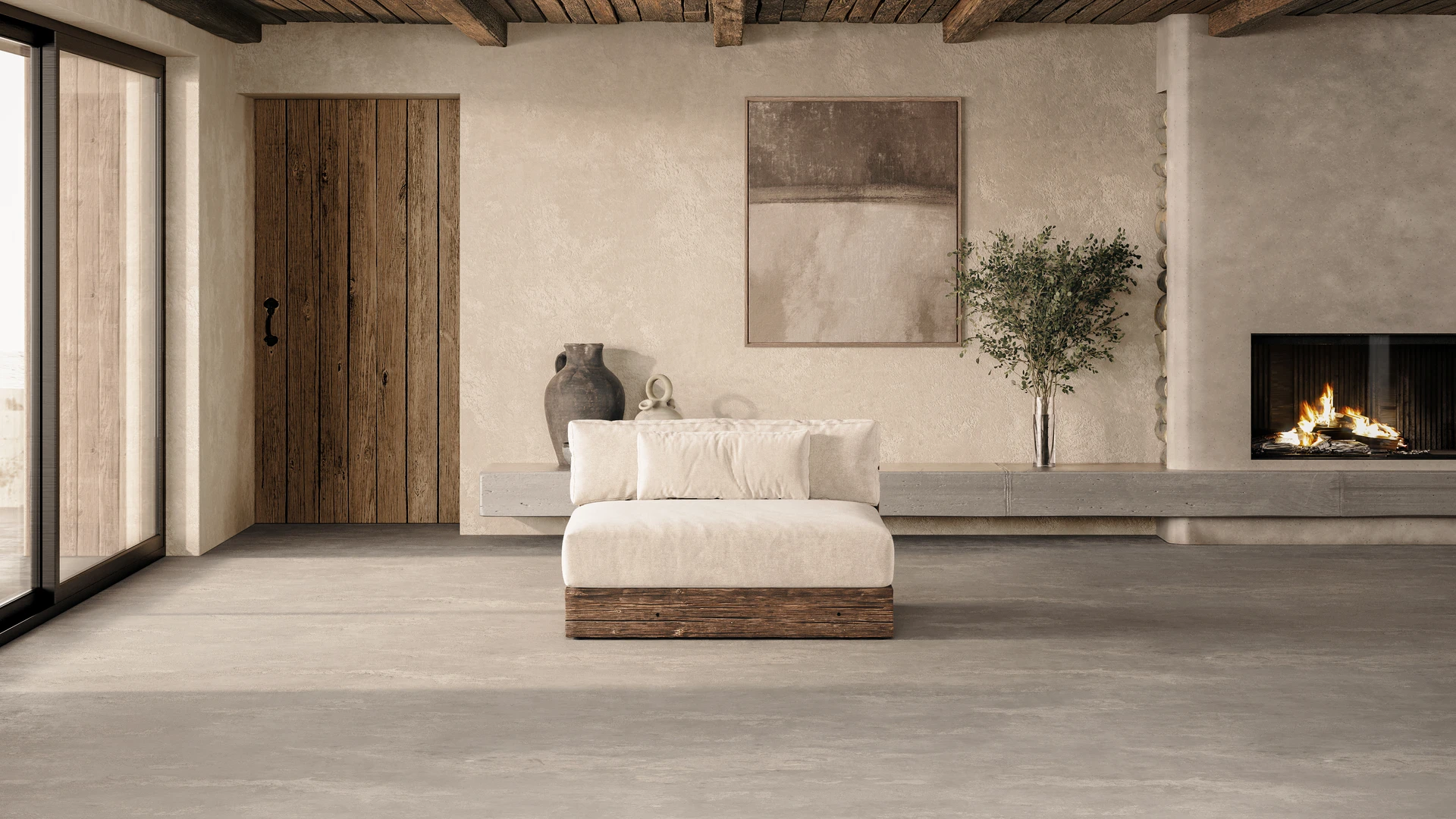 Zola canapés intérieur chêne brut crème