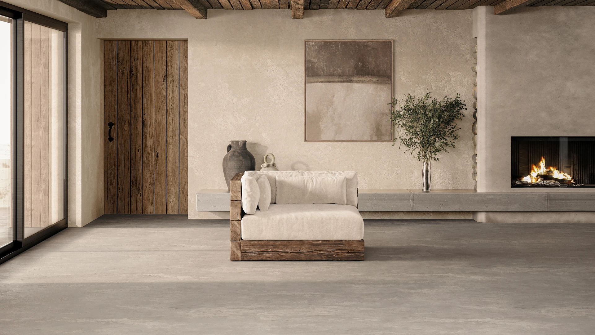 Zola canapés intérieur chêne brut crème