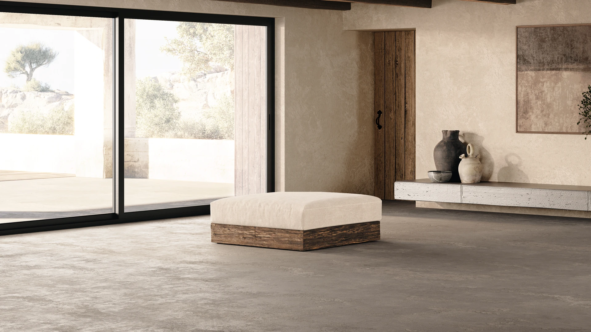 Zola canapés intérieur chêne brut crème